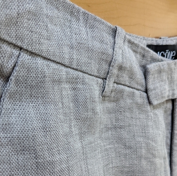 Simons Icone 100% linen heather grey shorts size 6 T2 - Picture 7 of 7